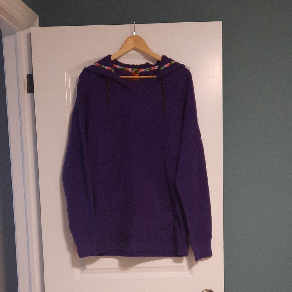 Purple Mens Sweater with Hood